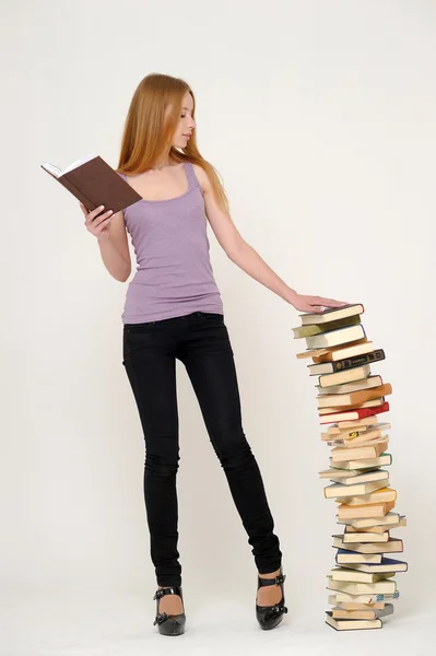 Studente con libri — Foto Stock