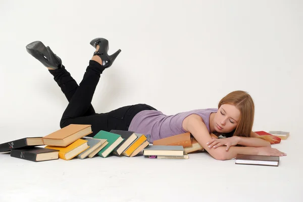Студент з книгами — стокове фото
