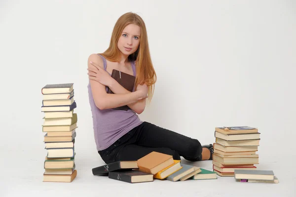 Студент з книгами — стокове фото