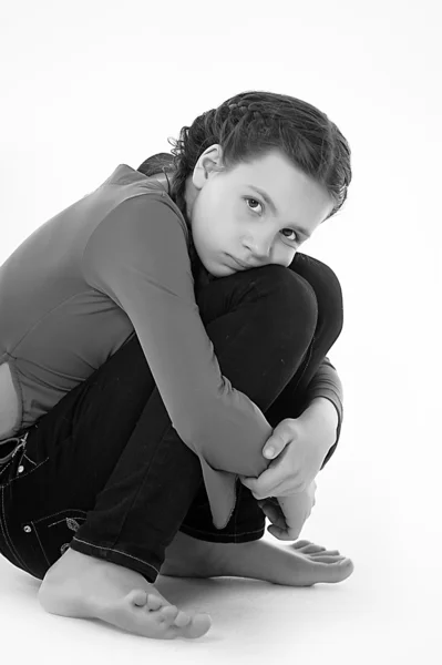 The girl teenager in the depression — Stock Photo, Image