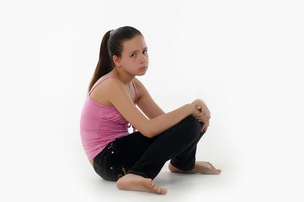 Flickan tonåring i depression — Stockfoto