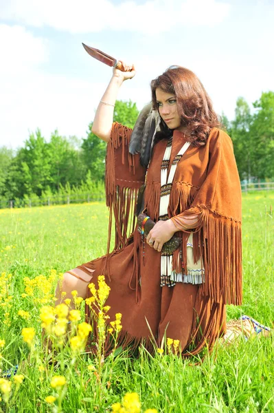 American Indian Girl — Stock Photo, Image