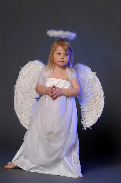 stock image Baby girl in an angel dress