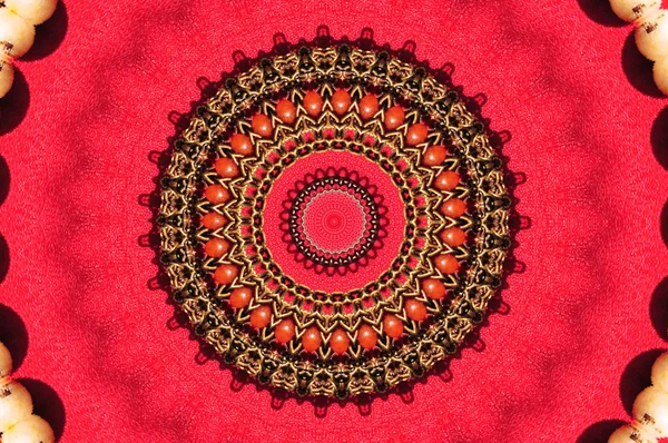 stock image Red circular ornament