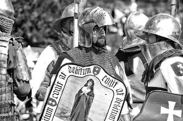 Битва середньовічних лицарів — стокове фото
