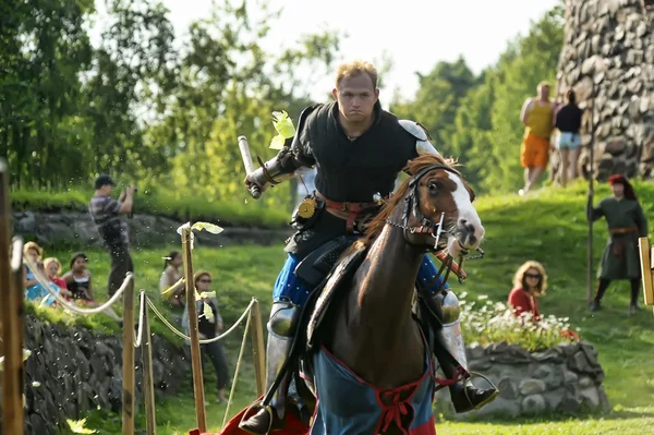 Cavaleiros jousting — Fotografia de Stock