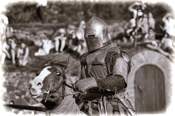 Fight of medieval knights — Stock Photo, Image