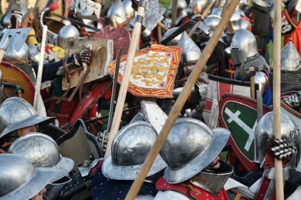 Kampf der mittelalterlichen Ritter — Stockfoto