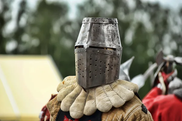 Lucha de caballeros medievales — Foto de Stock