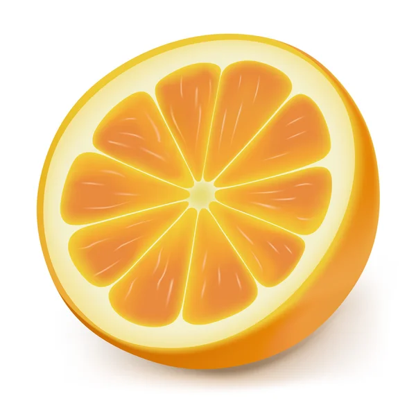 Fatia de laranja — Vetor de Stock