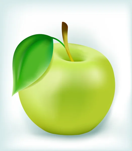 Čerstvé zelené jablko — Stockový vektor