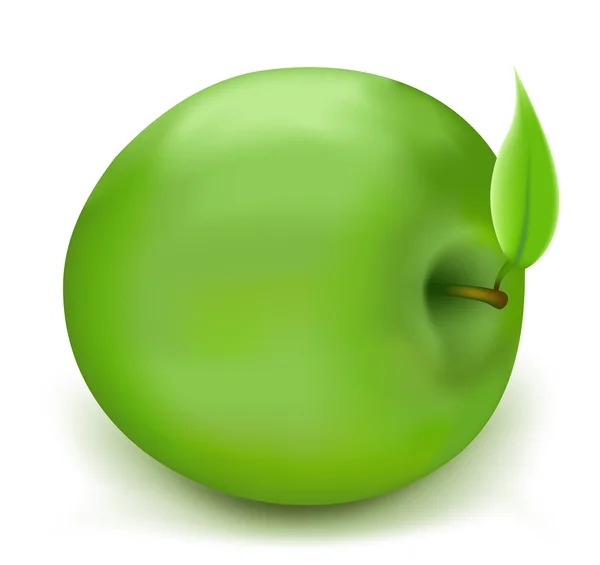 Świeże zielone jabłko — Wektor stockowy