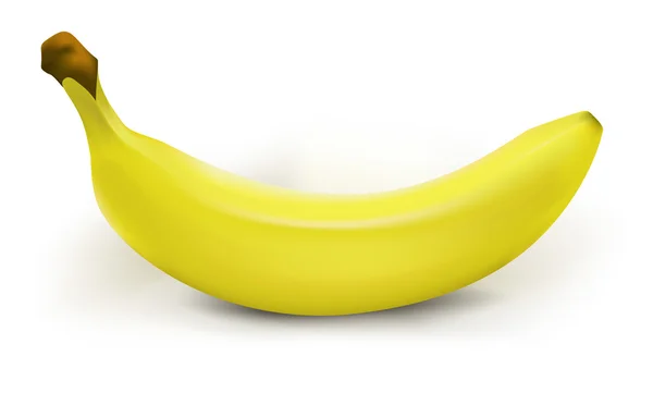 Plátano maduro aislado sobre fondo blanco — Vector de stock