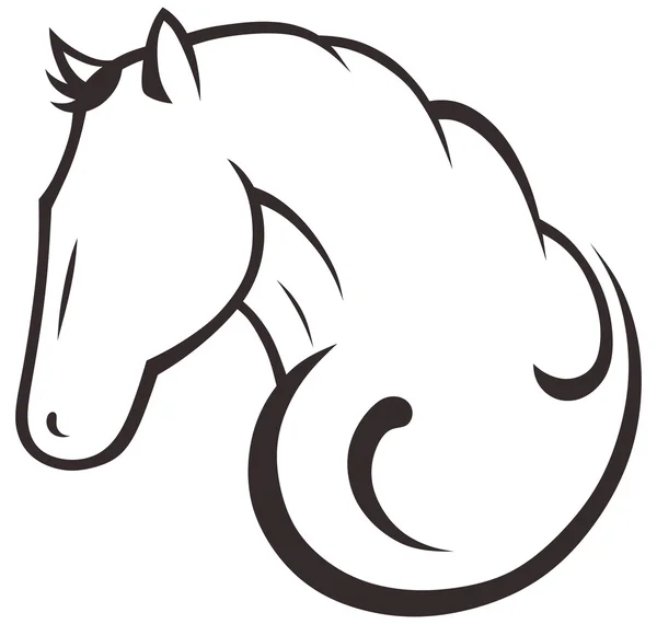 Silhueta cavalo preto —  Vetores de Stock