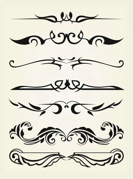 Elementos de diseño caligráfico y decoración de página — Vector de stock