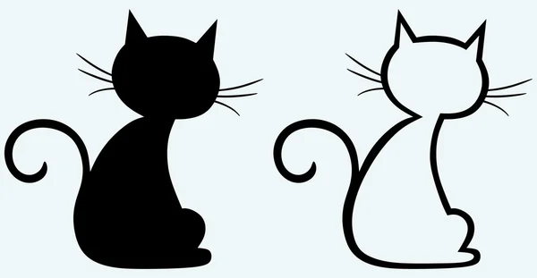 Vecteurs Pour Silhouette Chat Illustrations Libres De