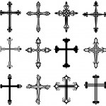 Religious cross design collection — Stock Vector © Kreativ #22157327