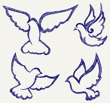 Vector dove symbol clipart