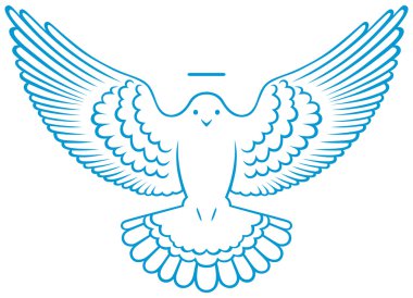 Vector dove symbol clipart