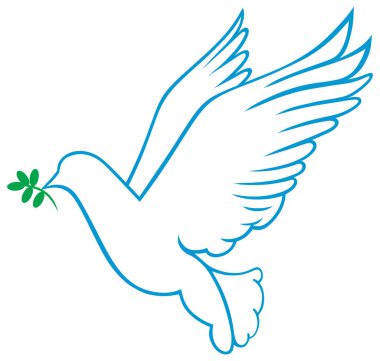 Vector dove symbol clipart