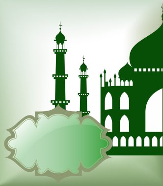 Taj-mahal temple silhouette clipart