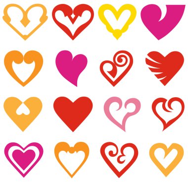 Vector hearts set clipart