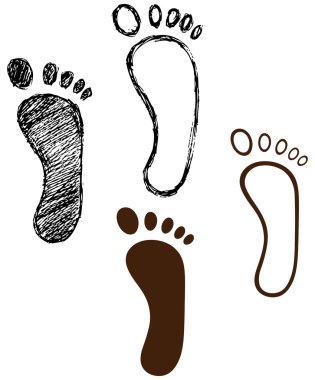 Black footprint clipart