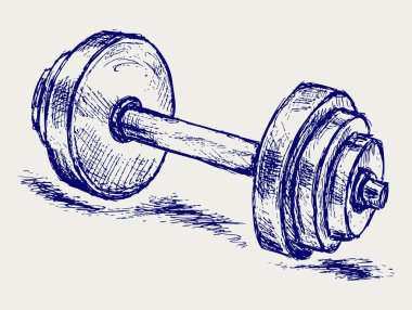 Sketch dumbbell weight