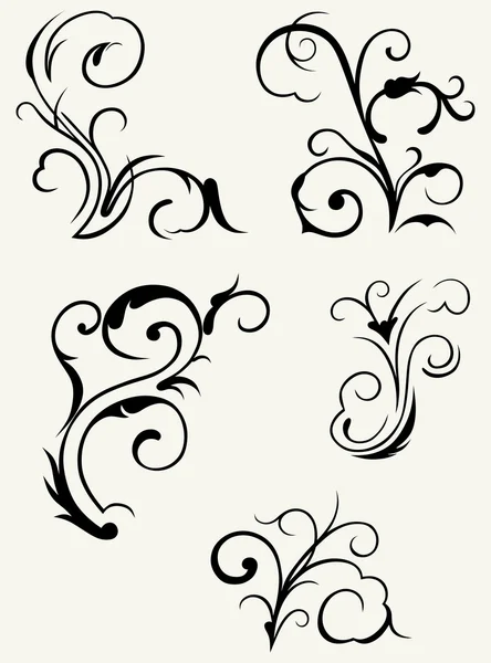 Kalligrafiske utformingselementer og sidedekorasjoner – stockvektor