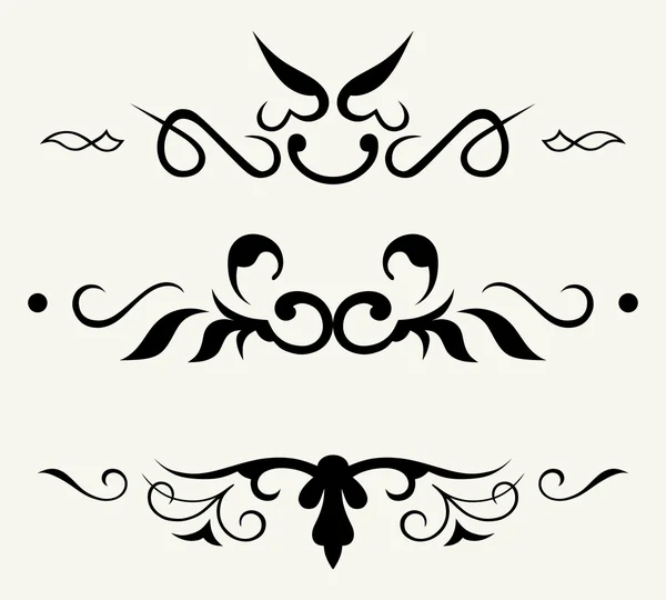 Elementos de design caligráfico e decoração de página — Vetor de Stock