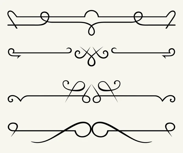 Éléments de conception calligraphique et décoration de page — Image vectorielle
