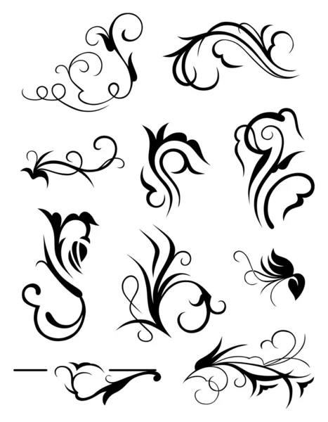 Calligrafisch design elementen en pagina decoratie — Stockvector