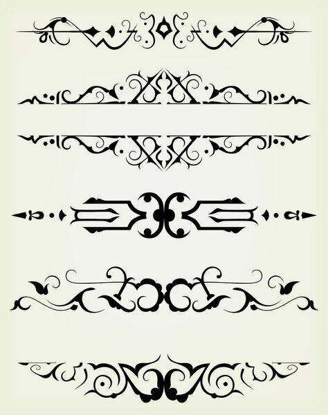 Calligraphic design elements and page decoration