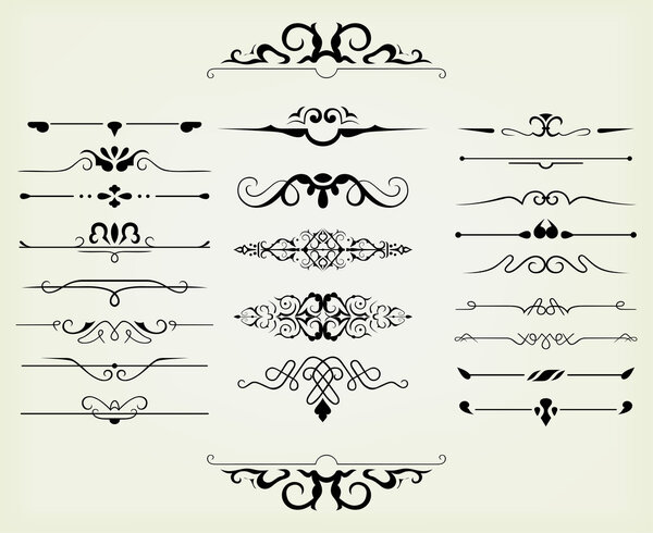 Calligraphic design elements and page decoration