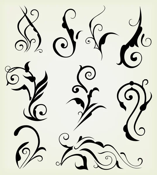 Элементы каллиграфического дизайна и оформление страниц — стоковый вектор