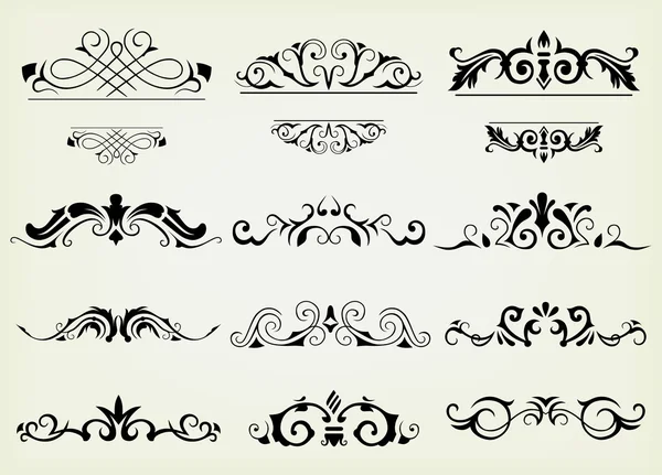 Elementy wzornictwa kaligraficznego i dekoracja strony — Wektor stockowy