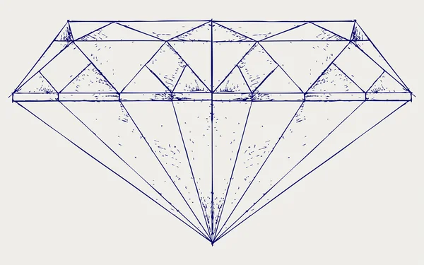 Croquis crayon. Diamant — Image vectorielle