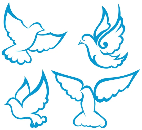 Символ векторного голубя — стоковый вектор