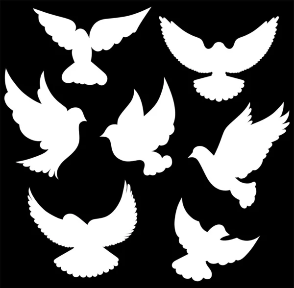 Vektorové holubice symbol — Stockový vektor
