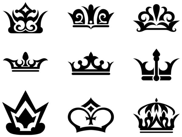 Коллекция короны — стоковый вектор