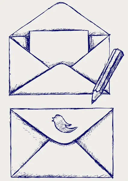 Enveloppe croquis — Image vectorielle