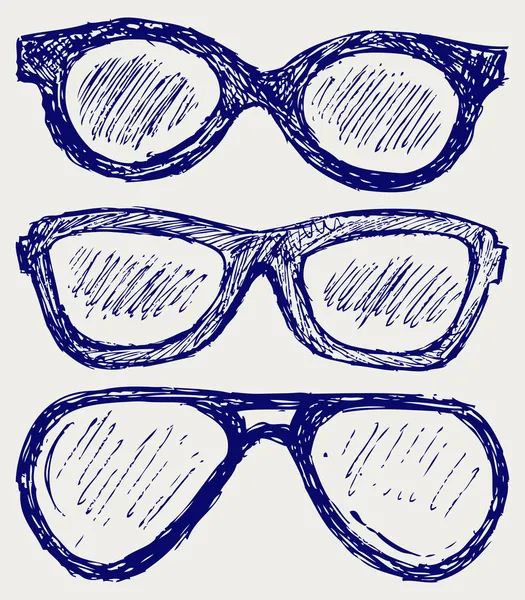 Siluetas de gafas — Vector de stock