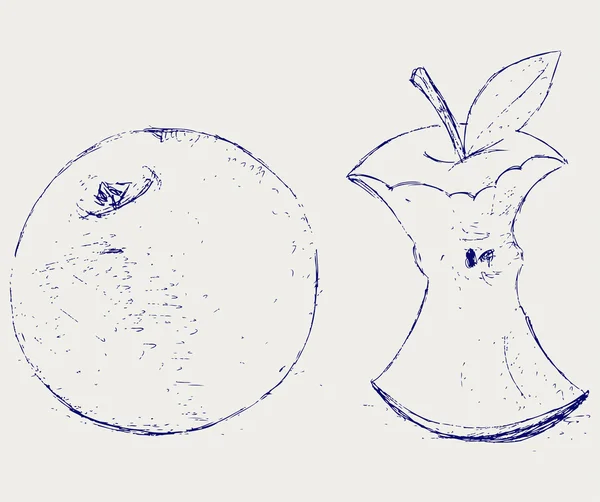 白色背景的苹果 — 图库矢量图片