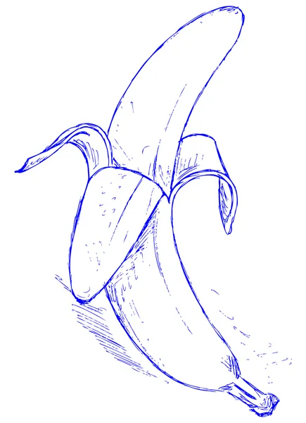 Банан на білому тлі — стоковий вектор