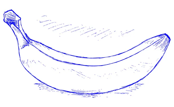Banane sur fond blanc — Image vectorielle