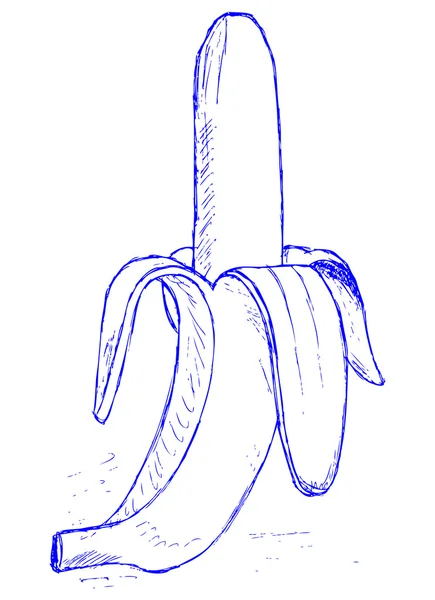 Банан на білому тлі — стоковий вектор