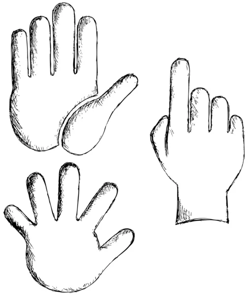 Vecteur des mains — Image vectorielle