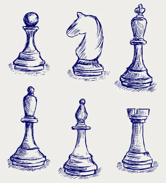 Dibujo ajedrez imágenes de stock de arte vectorial | Depositphotos