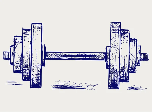 Boceto peso de la mancuerna — Archivo Imágenes Vectoriales