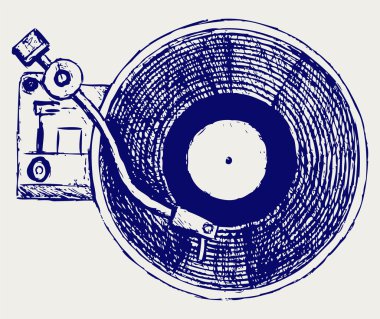 Record player vinyl record clipart